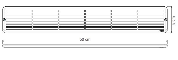 Rejillas de superficie REJILLA 8X50 